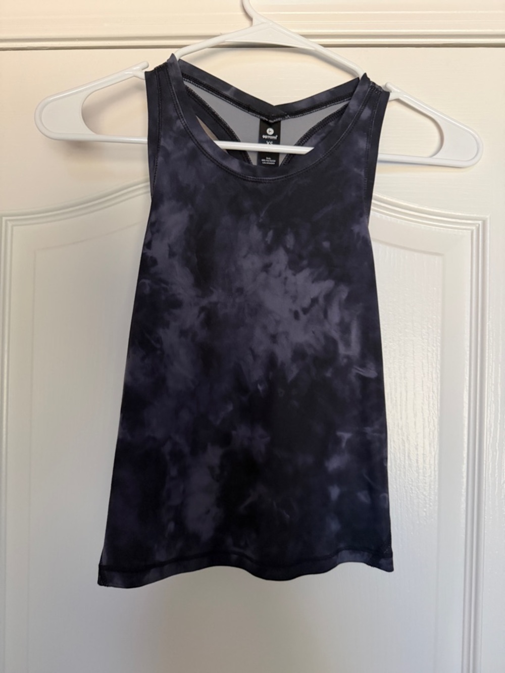 90 Degree By Reflex Women's Black Tie-Dye Racerback Tank
